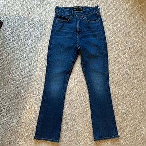Veronica Beard High waisted cropped kick flare jeans
